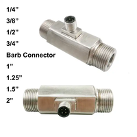 Débitmètre à turbine haute précision SS304, sortie impulsionnelle 4-20mA, capteur de débit d'eau liquide DN15 DN20 DN25, transmetteur de débit industriel