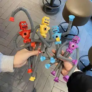 Mainan Robot figur yang dapat ditekuk fleksibel hadiah dekompresi lucu anak laki-laki mainan Fidget boneka deformasi terdistorsi kawat baru