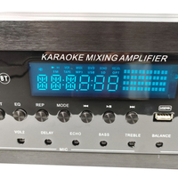 Speaker Pasif 8 inci 200W*2+200W, 2 Mikrofon, dan Remote Control, Sistem Karaoke Amplifier HiFi Metal untuk Rumah