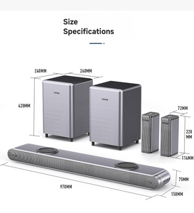 Sistem Home Theater 5.2 Saluran 310W dengan Subwoofer Nirkabel Ganda, Soundbar Dolby Audio untuk TV 069DB-<span class=keywords><strong>M</strong></span> - Product Image 5