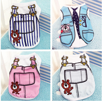 C091 Vente en gros OEM/ODM Vêtements pour chiens écologiques toutes saisons, salopettes imprimées tendance pour animaux de compagnie, logo personnalisé pour chats