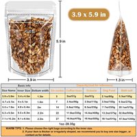 Sachets Doypack transparents refermables de qualité alimentaire, à fermeture éclair, de taille et d'épaisseur personnalisables, pour aliments pour animaux de compagnie et chewing-gum