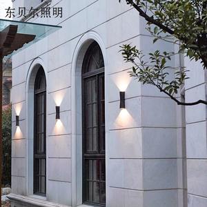 Lámpara de Pared Exterior LED de Doble Cabezal, Moderna, Impermeable, Iluminación Superior e Inferior para Hoteles, Patios, Paredes Exteriores y Pilares - Product Image 3