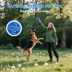 Üretici yeni sert doğal kauçuk ters geometri tasarım Pet oyuncak yavaş besleme yapılmaz köpek çiğnemek oyuncak - Product Image 4