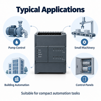 CPU PLC Kompak AC DC Relay 6DI 8DI 4DO 6DO 2AI untuk Kontrol Otomasi Skala Kecil