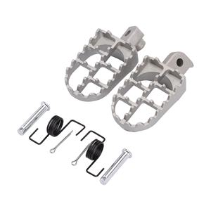 Repose-pieds en aluminium GOOFIT pour moto 8 mm, compatible avec les motos 50cc 70cc <span class=keywords><strong>90cc</strong></span> 110cc 125cc, moto tout-terrain argentée, <span class=keywords><strong>motocross</strong></span>, pit bike - Product Image 2