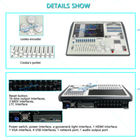Pro Tiger Touch II V18 Dmx Controller 16 Port Pengontrol Pencahayaan Panggung untuk Klub Malam Pesta Pernikahan
