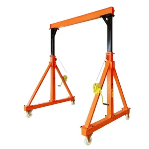 1 ton mini wheel slewing mobile container 3 ton gantry crane for boat lifting