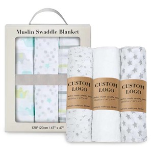 Hoa mô hình loại bé Muslin chăn 100% bông Muslin Swaddle Chăn cho trẻ sơ sinh - Product Image 3