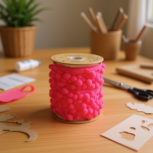 Nastro Ilan Pom Pom Larghezza 2 cm, 20 Iarde per Artigianato e Decorazioni - Product Image 2