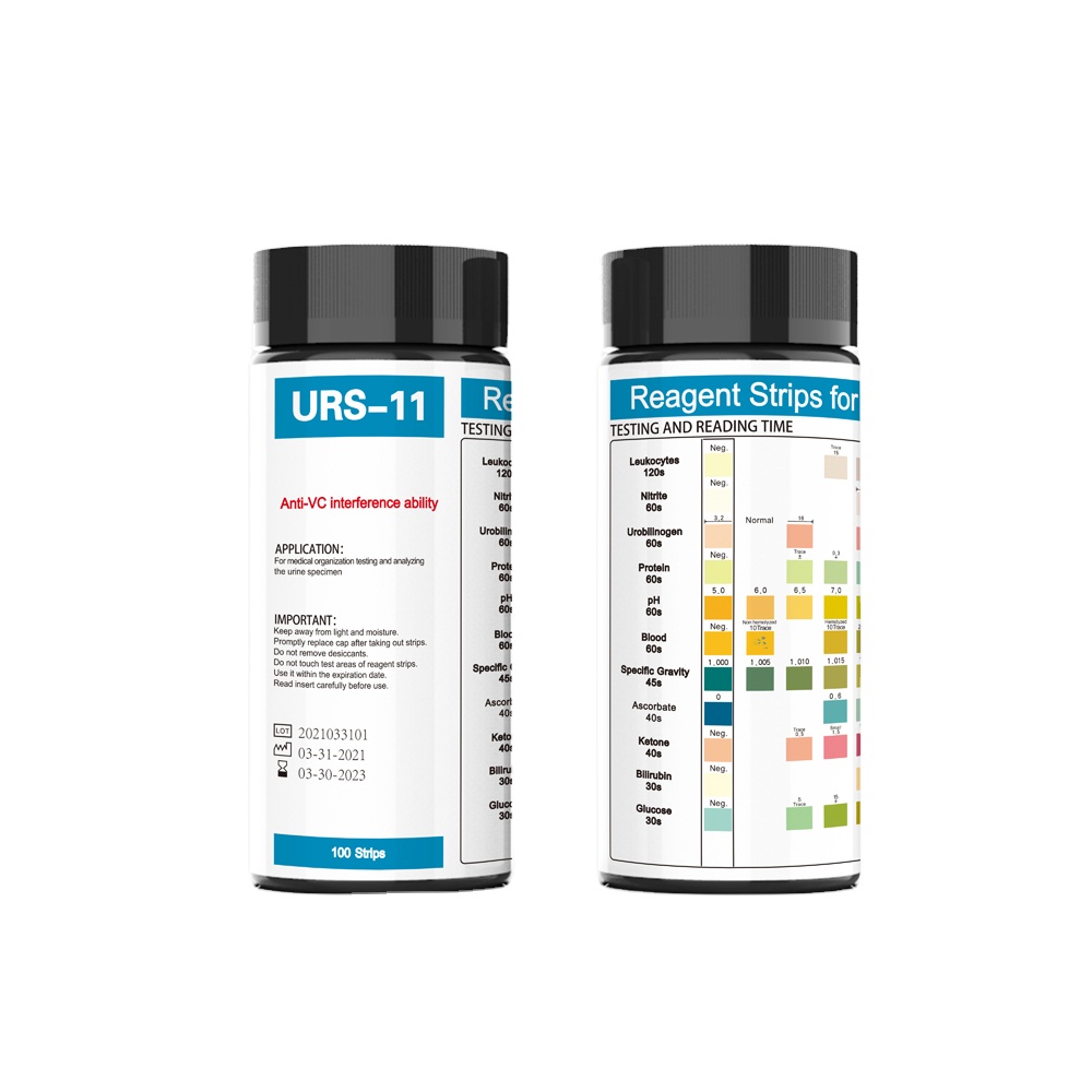 URS-11 High Quality Manual 11 Parameters Urine Reagent Strips Clinical Manual Urine Testing Strips