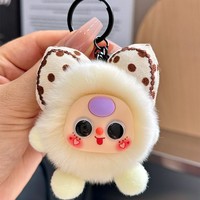 Promo! Hadiah Anak-Anak Boneka Kelinci Otter Baru dengan Pita, Gantungan Kunci Bola Arang Kecil, Boneka Kartun Cantik, Hiasan Gantungan Ransel
