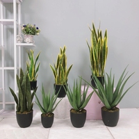 Plante artificielle en plastique de style nordique, Sansevieria en pot, pour la décoration de la maison, Noël et Nouvel An