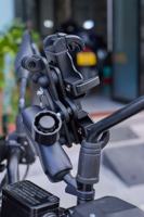 Support de téléphone antivol antichoc en alliage pour moto et vélo avec fixation pour caméra d'action pour la navigation tout-terrain