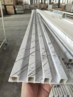 Panel de Pared de Listones WPC, Rejilla Acanalada, Resistente al Agua y a los Arañazos, Compuesto de Madera y Plástico para Decoración Comercial y de Oficinas