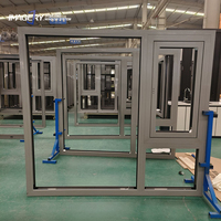 Ventana Moderna de Aluminio con Rotura de Puente Térmico y Triple Vidrio Templado Insonorizado Serie 8018 para Uso Residencial