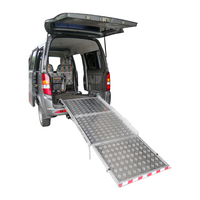 Rampe de voiture manuelle en aluminium pour personnes handicapées, rampe pliable pour fourgon, accès handicapés, rampe élévatrice antidérapante, certifiée CE