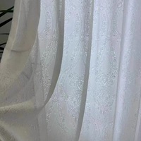Colección de Cortinas Translúcidas con Jacquard en Relieve 3D Directo de Fábrica, Cortinas de Voile con Diseño Floral de Lujo para Niños, Filtrado de Luz