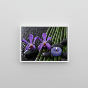 Elegant Bamboo Grove Art Deco Panel <b>Canvas</b> Print-Serene Zen Hanging Decor Clear <b>Framed</b> - Product Image 2