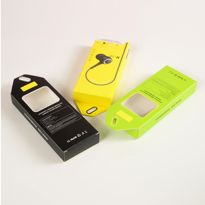 Boîte <span class=keywords><strong>d</strong></span>'emballage en papier personnalisée avec logo imprimé pour le commerce électronique, avec fenêtre transparente pour petits écouteurs et produits électriques - Product Image 3