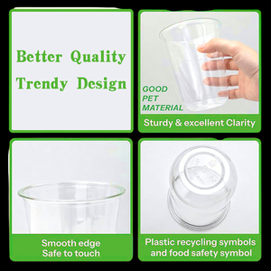 Bicchiere per Boba, Tè al Latte e Caffè con Logo Personalizzato, 300ml 360ml 400ml 500ml 600ml 700ml, Bicchiere Monouso in PET Trasparente a Forma di U con Coperchio - Product Image 4