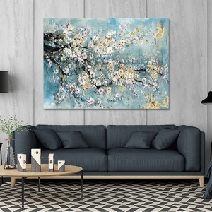 Pittura a olio astratta diagramma di fiori ufficio panno fiore foglia d'oro wall art casa camera da letto studio murale di grandi <span class=keywords><strong>dimensioni</strong></span> - Product Image 1