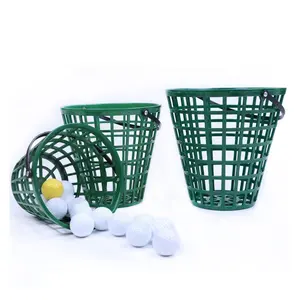 Wholesale high quality Customized Duty Plastic Golf Ball Basket with Handle for Driving Range