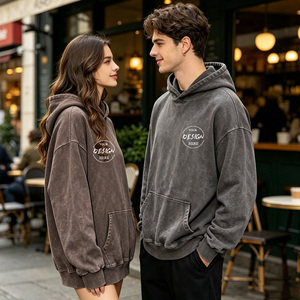 Sweat à capuche décontracté pour femme, de haute qualité, personnalisé avec logo, premium, lourd, respirant, style hip-hop, vente en gros - Product Image 1