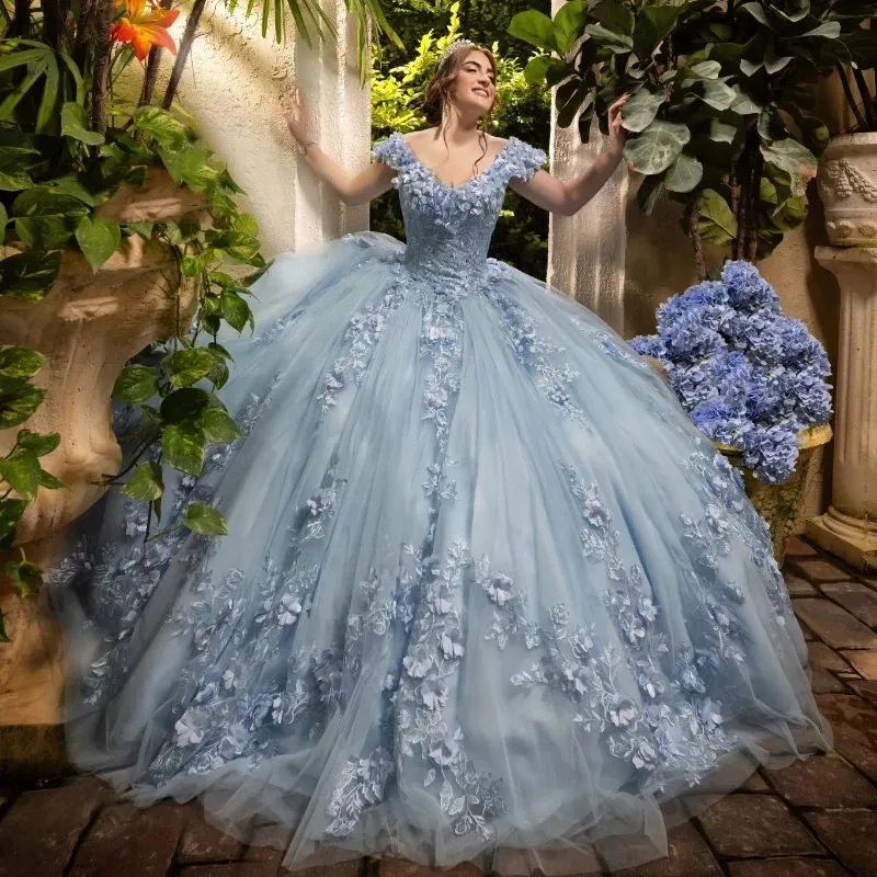 light blue sweet sixteen dress Sweet 16 Birthday Party Dress in Sage Style LK174 Ball Gown