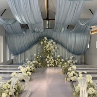 Rideaux de fond de scène en polyester sur mesure, plusieurs couleurs, pour salle de banquet, vitrine, décoration de scène