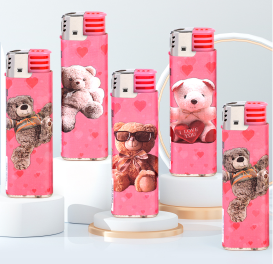 Promotional  OEM Custom Logo Soft Flame Lighter Plastic  Smoking Accessories Gas Cigar Refillable Butane Gas  Cigarette Lighters