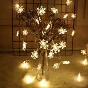 Newish Home Decoration 20led Acryl Schneeflocke String Licht für Weihnachts ferien Lichterkette