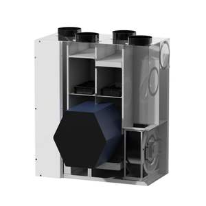 Unité de ventilation à récupération de chaleur LANSTEP <span class=keywords><strong>VMC</strong></span>, conception à <span class=keywords><strong>double</strong></span> <span class=keywords><strong>flux</strong></span>, installation verticale pour les maisons européennes - Product Image 2