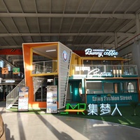Kiosque de Vente Mobile Café & Bar en Conteneur Acier, Adapté aux Parcs, Cafés, Restaurants, Hôtels et Maisons