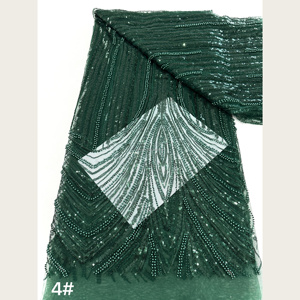 Tissu en tulle <span class=keywords><strong>à</strong></span> paillettes et perles Art Déco G3584, 9 couleurs, pour robes de soirée et de mariée style Charleston des années 20 - Product Image 5