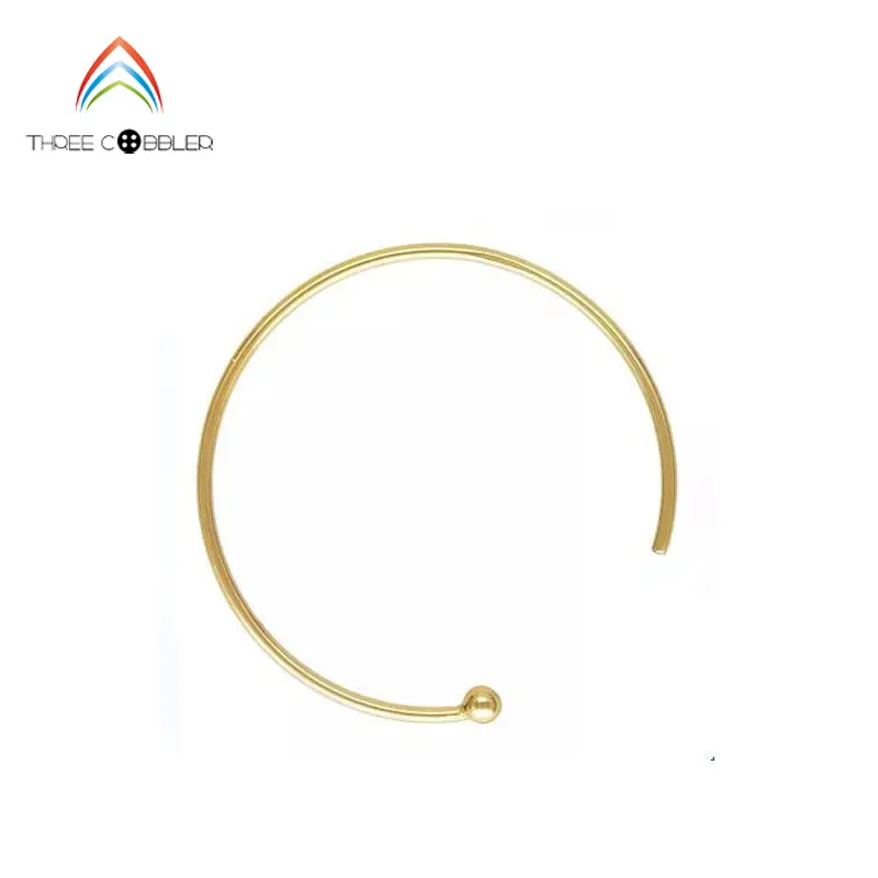 14K, покрыто золотом, большой круг уха провода шаровое окончание золотое покрытие выводы для золотое покрытие ювелирных изделий