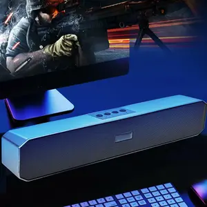 2023 recent Long Soundbar Wireless Bluetooth Speaker Colorful RGB Desktop Computer Audio speaker Illuminated computer Subwoofer