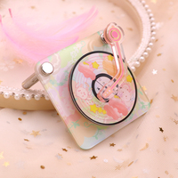 Porte-clés modèle CD en acrylique NFC pouvant être ajouté porte-clés d'album de musique porte-clés porte-clés suspendu en plastique Mini album CD personnalisé acrylique