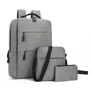 Custom Wholesale Trendy 3-piece Anti-Theft Fashion Computer <b>Backpack</b> Set with Zipper Closure Men <b>Women</b> USB <b>Laptop</b> Waterproof - Product Image 6