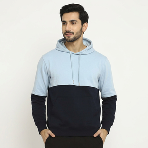 Sweat-shirt à capuche vierge épais et lourd (450-600 g/m²) à épaules tombantes, personnalisable OEM, broderie en gros, pour hommes - Product Image 1