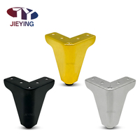 JIEYING Metall-Möbelzubehör Sofabeine 80mm L-förmige Ersatzfüße für Sofa Stuhl Schrank