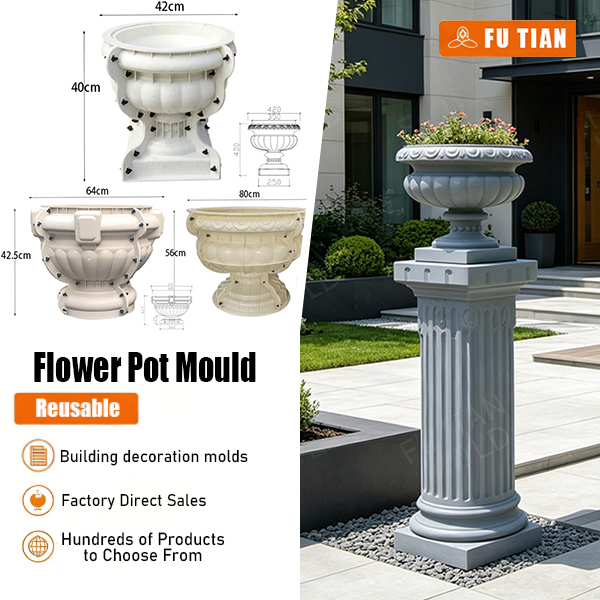 Concrete Garden Flower Pots Molds 420X400mm