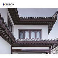 Porte à battant en fer antique avec design chinois unique, style moderne, fenêtre à persiennes fixes en alliage d'aluminium pour entrée