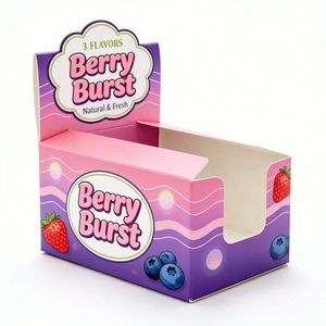 Présentoir de bonbons personnalisé prêt à l'emploi (SRT) en carton pliable recyclable avec pelliculage mat et gaufrage en papier d'art - Product Image 3