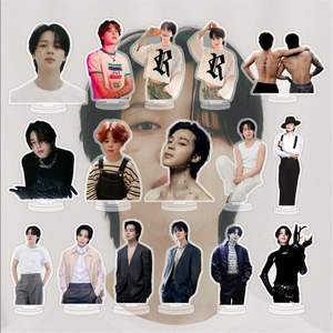 KPOP Idol Bangtan Boys Jimin Like Crazy Face Support en acrylique pour voyageur debout en <span class=keywords><strong>plastique</strong></span> <span class=keywords><strong>transparent</strong></span> - Product Image 1