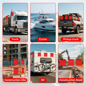 1818 inç boy uyarı işaretleri kanca emniyet uyarı bayrağı Mesh emniyet bayrağı uyarı işareti ile vinil ve Bungee kordon - Product Image 6