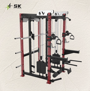 Macchina Smith SK in Acciaio Inossidabile con Pesi <span class=keywords><strong>da</strong></span> 200 kg, Attrezzatura Universale <span class=keywords><strong>per</strong></span> Palestra Domestica <span class=keywords><strong>per</strong></span> <span class=keywords><strong>Esercizi</strong></span> di Fitness Completi - Product Image 1