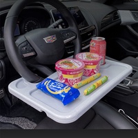 Plateau de table de bureau en plastique pour volant de voiture, universel et personnalisé pour nourriture, boisson, ordinateur portable, notebook