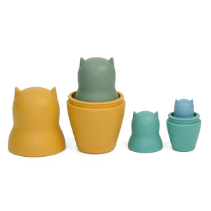 Juguetes Educativos de silicona para apilar a la muñeca, juguete para apilar a un bebé con forma de gato, sin BPA, nivel de grado alimenticio - Product Image 5
