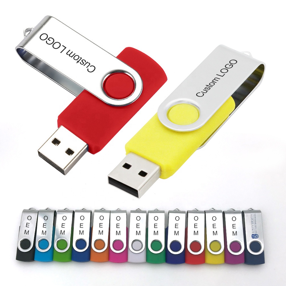 2024 최고 판매 100% 원래 브랜드 회전 USB 스틱 1GB 2GB 4GB 8GB 16GB 32GB 64GB 128GB Pendrive 미니 USB 플래시 드라이브